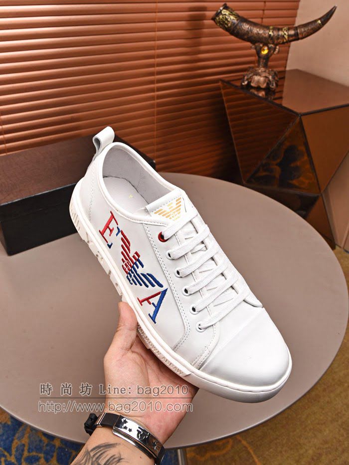 Armani男鞋 原版專櫃潮鞋 頂級牛皮 歐美時尚風格 阿瑪尼休閒男鞋  jpx2209